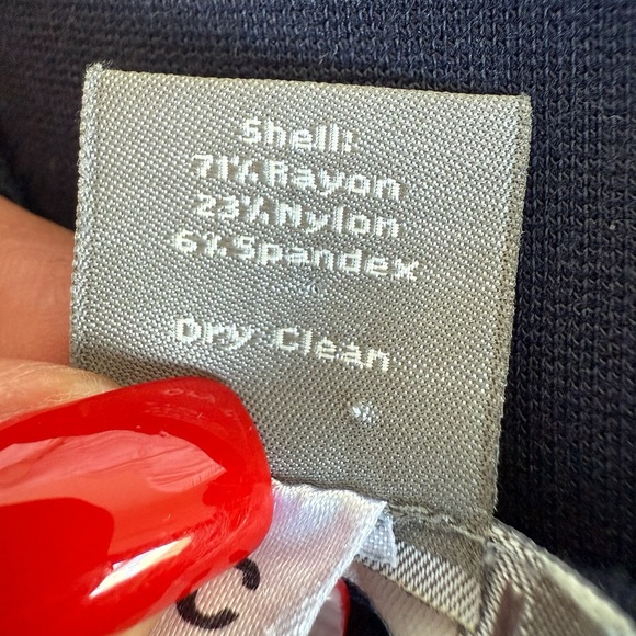 Ann Taylor Navy Blue Sleeveless Silver Button Down Dress Size 2 Straight Fit - Picture 7 of 10